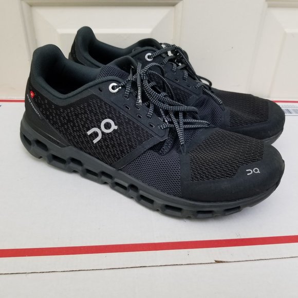Men\'s On Cloud Cloudstratus Running Shoes Black Shadow Walking Athletic Size 8.5
